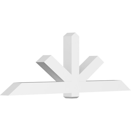 Ekena Millwork Kennewick Architectural Grade PVC Gable Bracket, 96"W x 32"H x 6"D x 6"F, 8/12 Pitch GBP096X32X0606KEN00